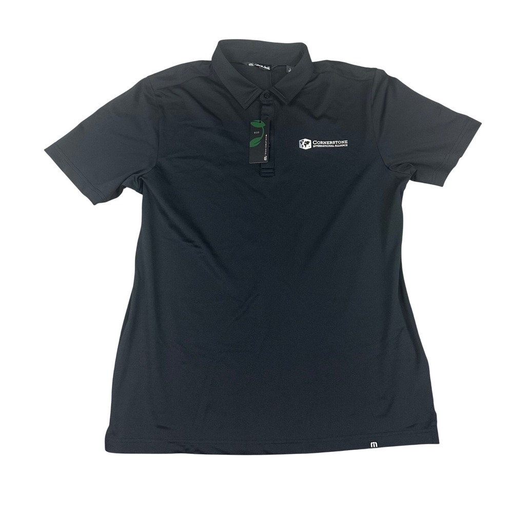 TravisMathew Cabana Solid‎ Polo Mens Large Black NEW TM1MAA370 Eco Logo